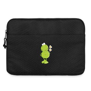 Grenouille aux fleurs - Sacoche pour ordinateur portable 15 pouces - noir - Devant