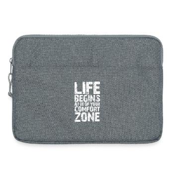 life begins at the end of your comfort zone - Laptoptasche 15" - Grau meliert - Vorne