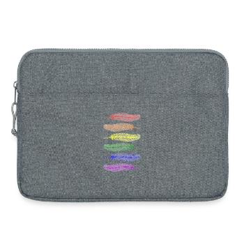 Feathers Rainbow - Laptop bag 15" - heather grey - Front