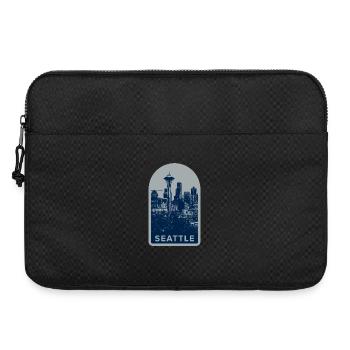 Seattle Skyline Badge - Laptop bag 15" - black - Front