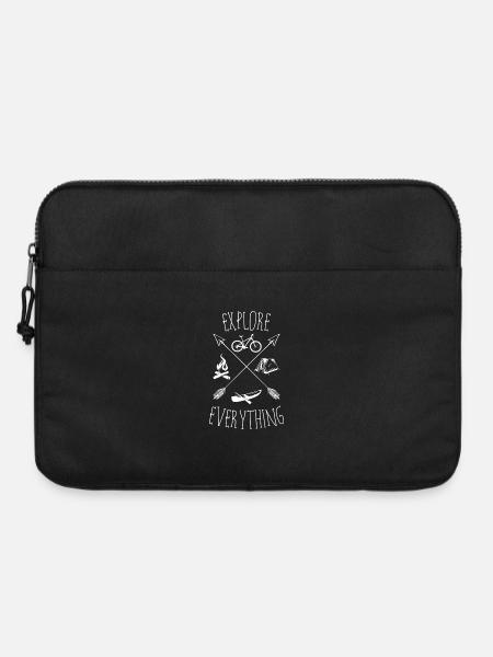 Entdecken Sie alles draußen - Laptoptasche 15" - Schwarz
