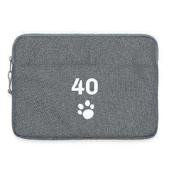 40, Tier tatze, Ideen - Laptoptasche 15" - Grau meliert - Vorne