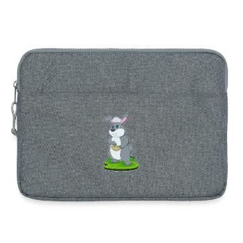 Hase Koch Schüssel Kochen - Laptoptasche 15" - Grau meliert - Vorne