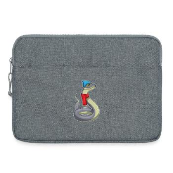 Chapeau d’hiver en forme de serpent - Sacoche pour ordinateur portable 15 pouces - gris chiné - Devant