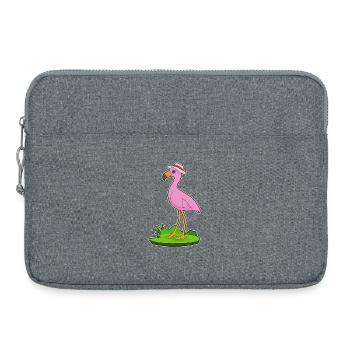 Chapeau de flamant rose - Sacoche pour ordinateur portable 15 pouces - gris chiné - Devant