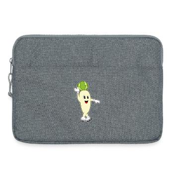 Patins à glace Radis - Sacoche pour ordinateur portable 15 pouces - gris chiné - Devant