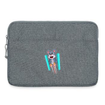Mouse Ski Jumper Ski Winter Sports - Laptop bag 15" - heather grey - Front