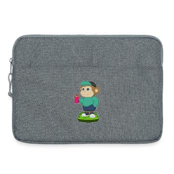 Affe Sprayer Sprühdose - Laptoptasche 15" - Grau meliert - Vorne