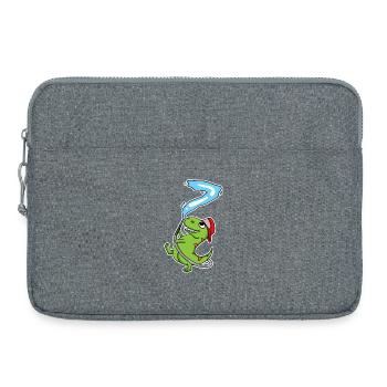 7. Geburtstag Dinosaurier - Laptoptasche 15" - Grau meliert - Vorne