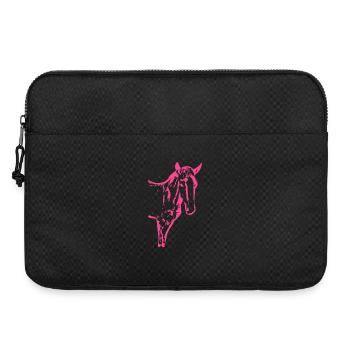 Horse pink pink, foal - Laptop bag 15" - black - Front