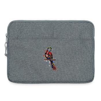 Papagei Tier Vogel Tierliebhaber Zootiere Haustier - Laptoptasche 15" - Grau meliert - Vorne