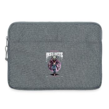 Loup-garou la nuit - Sacoche pour ordinateur portable 15 pouces - gris chiné - Devant