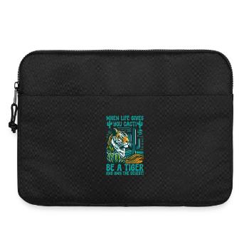 When Life Gives You Cacti, Be A Tiger - Laptop bag 15" - black - Front