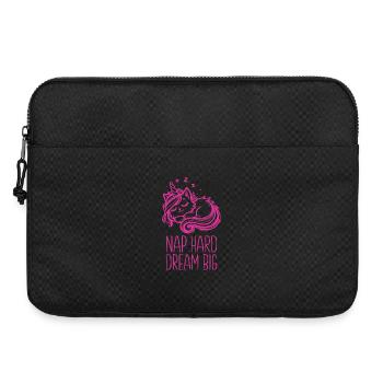 Nap Hard Dream Big schlafende Einhornkatze - Laptoptasche 15" - Schwarz - Vorne