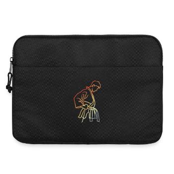 Jungen Karate Skizze Vintage Look - Laptoptasche 15" - Schwarz - Vorne