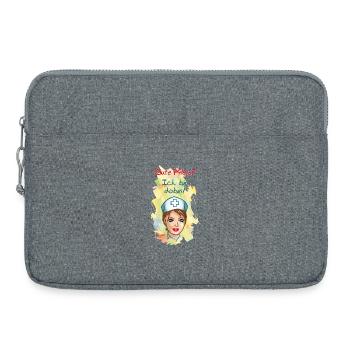 Gute Pflege? Ich bin dabei als Pflegekraft - Laptoptasche 15" - Grau meliert - Vorne