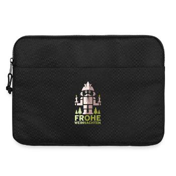 Nussknacker Frohe Weihnachten Bergmann Tanne Kerze - Laptoptasche 15" - Schwarz - Vorne