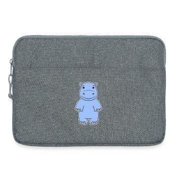 Hippopotame - Sacoche pour ordinateur portable 15 pouces - gris chiné - Devant