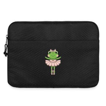 Ballettfrosch im rosa Tutu - Laptoptasche 15" - Schwarz - Vorne