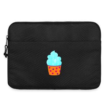 Eis Eiskrem Icecream Cup Dots Muffin Punkte süß - Laptoptasche 15" - Schwarz - Vorne