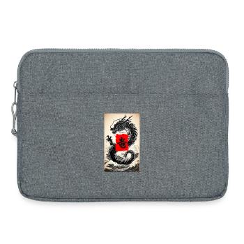 Dragon japonais dans la mer - Sacoche pour ordinateur portable 15 pouces - gris chiné - Devant
