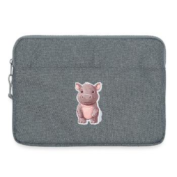 Hippopotamus - Laptop bag 15" - heather grey - Front