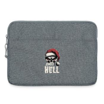Noël Heavy Metal Punk - Sacoche pour ordinateur portable 15 pouces - gris chiné - Devant