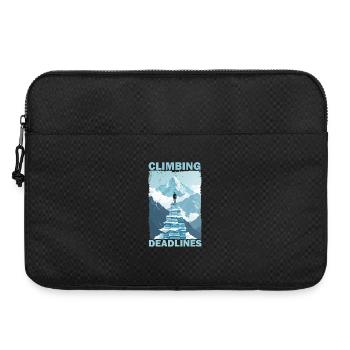 Deadlines erklimmen – Lustiger Berg der Büroauslastung - Laptoptasche 15" - Schwarz - Vorne