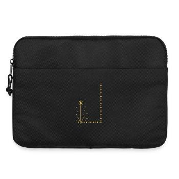 Goldene Sternpflanze am Rand - Laptoptasche 15" - Schwarz - Vorne