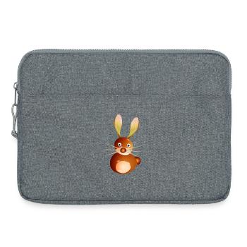 Niedliches Kastanien-Kaninchen – Bastelspaß & Kind - Laptoptasche 15" - Grau meliert - Vorne