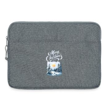 Merry Christmas Forest Landscape - Laptop bag 15" - heather grey - Front
