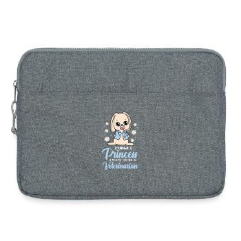 Kleines Häschen wird Tierärztin - Laptoptasche 15" - Grau meliert - Vorne