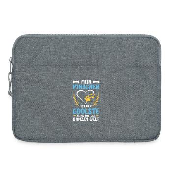 Mejn Pinscher: Bester Hund der Welt - Laptoptasche 15" - Grau meliert - Vorne