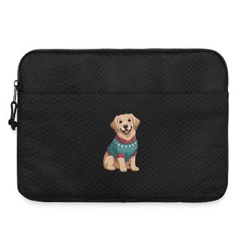 Chien nordique en pull - Sacoche pour ordinateur portable 15 pouces - noir - Devant