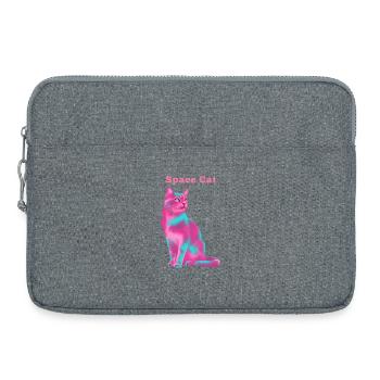 Space Cat - Laptop bag 15" - heather grey - Front