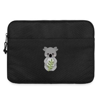 Koala with Leaf Embrace - Laptop bag 15" - black - Front