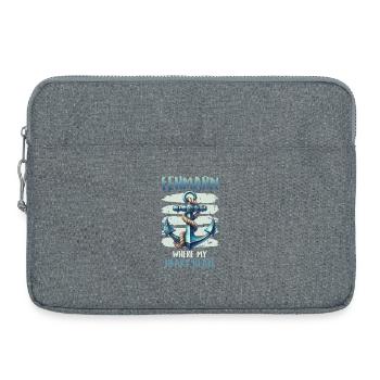FEHMARN DORT WO MEIN HERZ SCHLÄGT Lustiges - Laptoptasche 15" - Grau meliert - Vorne