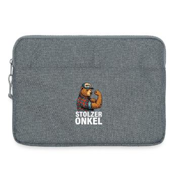 Proud Uncle Bear - Laptop bag 15" - heather grey - Front