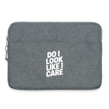 Do I Look Like I Care - Laptop bag 15" - heather grey - Front