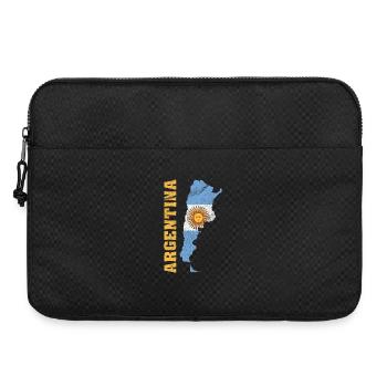 Carte argentine Drapeau Vintage Design - Sacoche pour ordinateur portable 15 pouces - noir - Devant