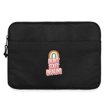 Bunt_statt_Braun - Laptoptasche 15" - Schwarz - Vorne