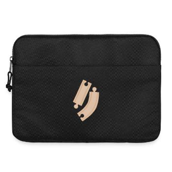 Wooden Curves Puzzle Pattern Rails - Laptop bag 15" - black - Front