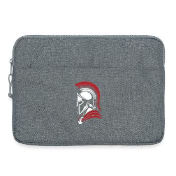Spartan Noble Warrior Logo Mascot Portrait - Laptop bag 15" - heather grey - Front