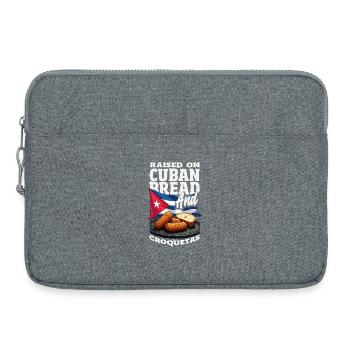Cuba Pride & Home - Design du drapeau de Cuba - Sacoche pour ordinateur portable 15 pouces - gris chiné - Devant
