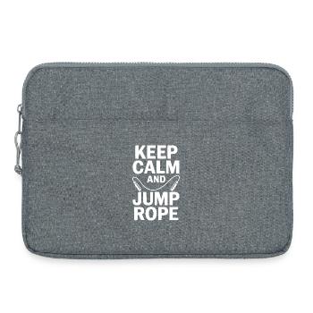 Bleib ruhig und springe Seil - Laptoptasche 15" - Grau meliert - Vorne