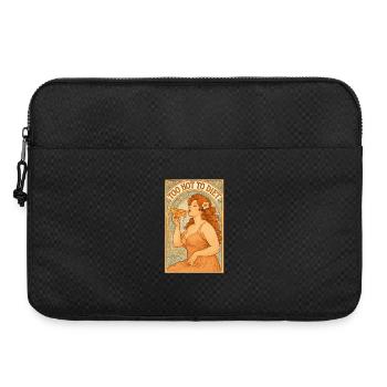 Pin-Up Art Nouveau: Pizza – Too Hot to Diet - Laptoptasche 15" - Schwarz - Vorne