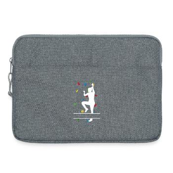 Climbing Wall Woman White – Custom Boulder - Laptop bag 15" - heather grey - Front