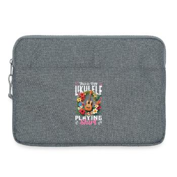 This Is My Ukulele Playing Shirt Hawaii Gitarre - Laptoptasche 15" - Grau meliert - Vorne