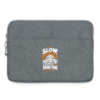Slow Down Enjoy The Hang Time - Laptoptasche 15" - Grau meliert - Vorne