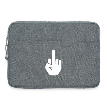 Middle finger - Laptop bag 15" - heather grey - Front